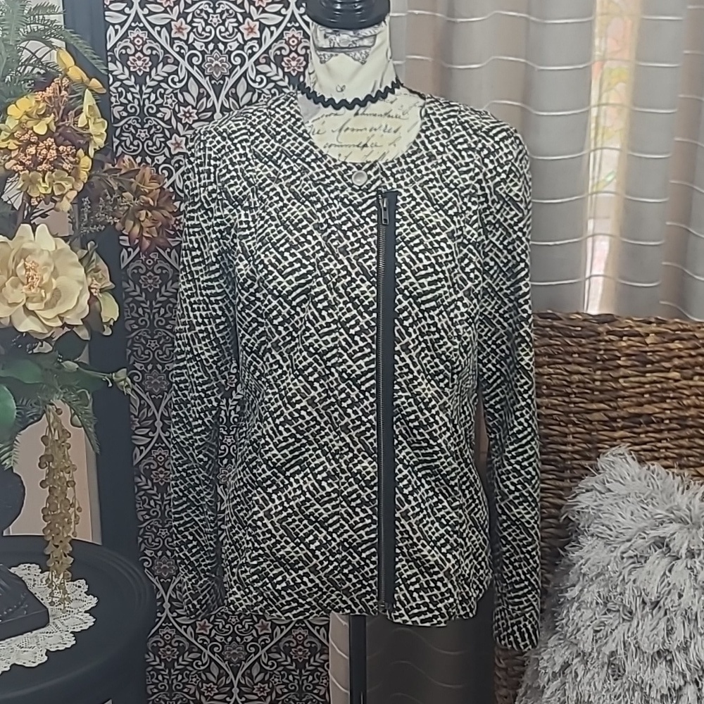 Cabi cotton spandex zipper front jacket
